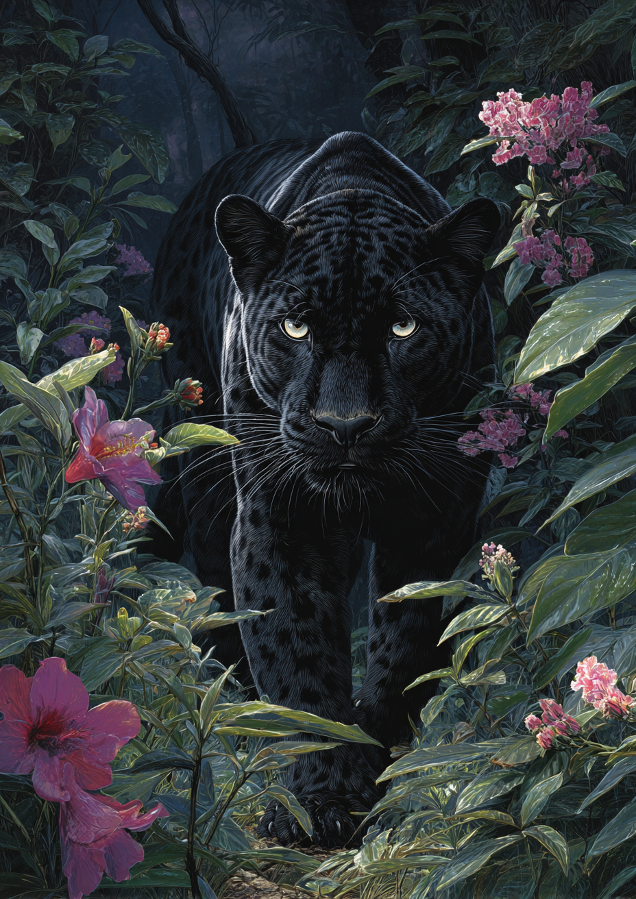 Paint by Numbers – Black Panther in the Thicket