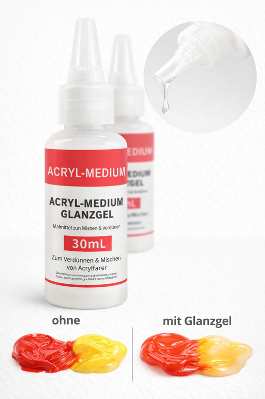 Acrylic Medium Gloss Gel (30 ml) – Painting medium for mixing & thinning