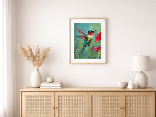 Paint by numbers – Hummingbird in flight
