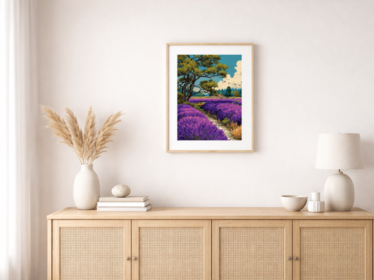 Paint by Numbers Set "Lavender Field" – Without Frame cm – 36 Colors