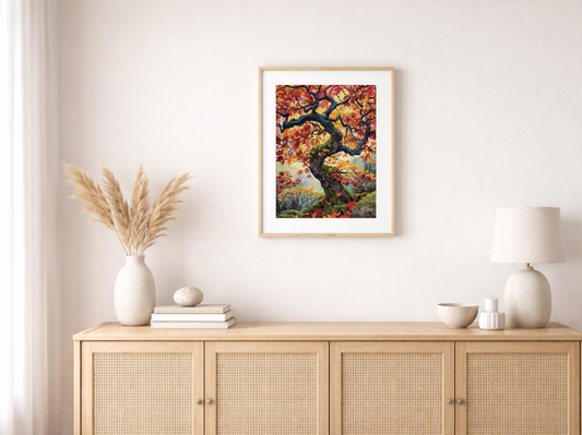 Paint by Numbers Set “Japanese Maple in Autumn” – Unframed cm – 36 Colors