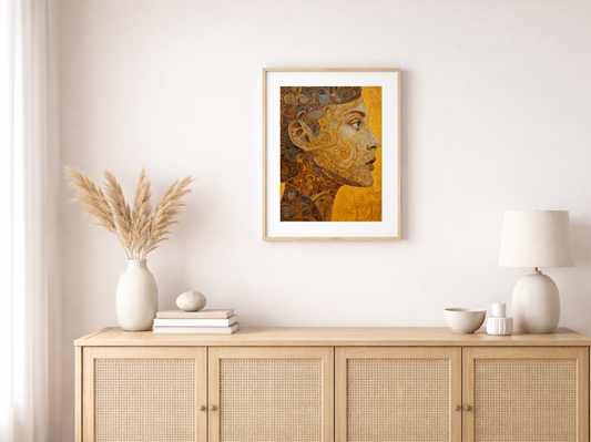 Paint by Numbers – Golden Abstract Portrait