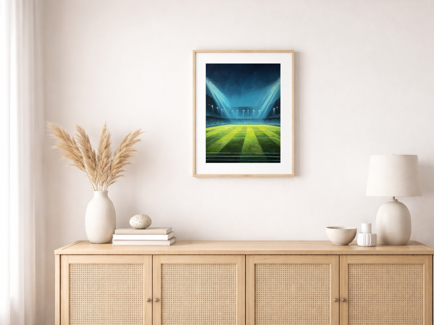 Paint by numbers – football stadium at night