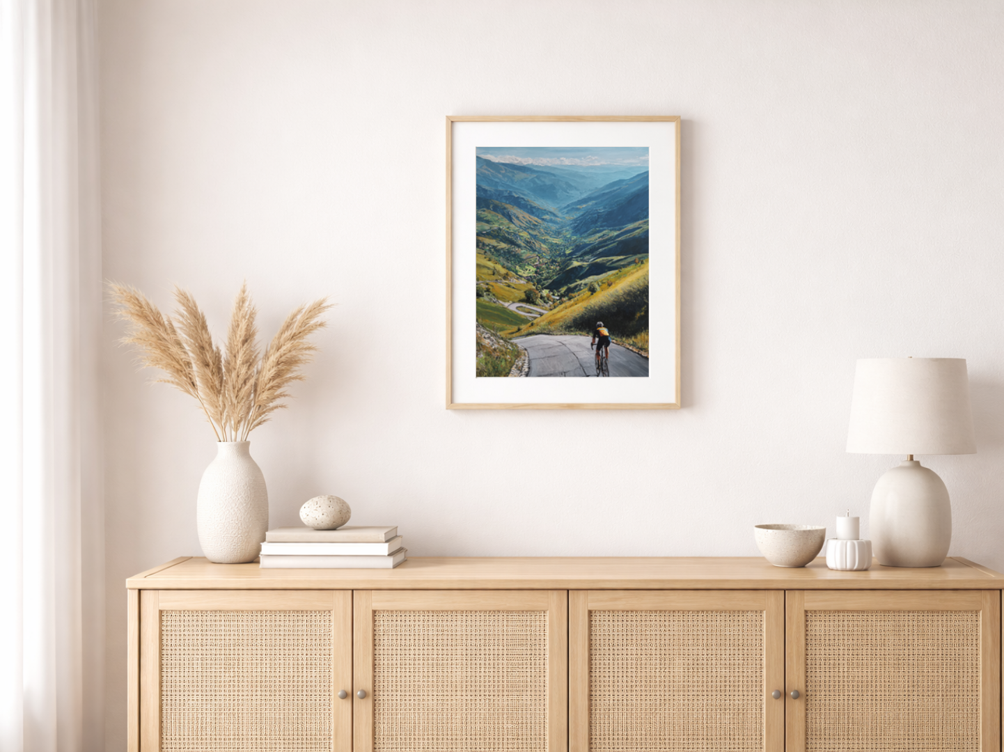 Malen nach Zahlen – Radfahrer am Bergpass