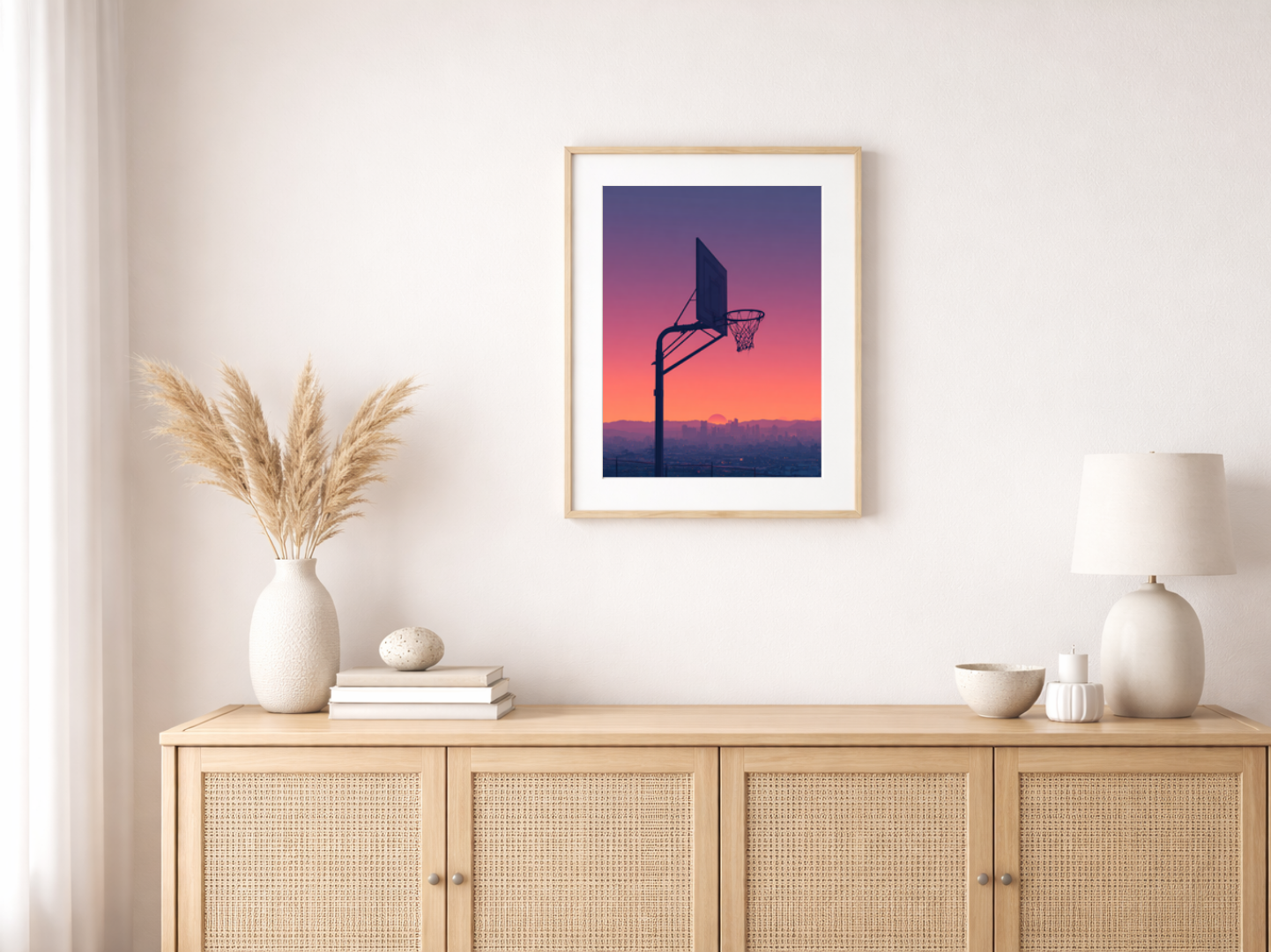 Malen nach Zahlen – Basketball im Abendlicht