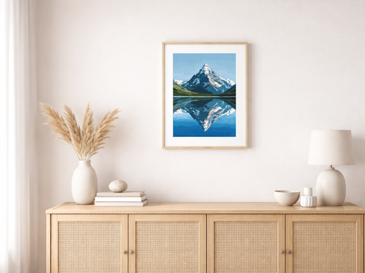 Paint by Numbers Set “Tropical Turquoise Ocean with Palm Tree” – 30x40 cm – 24 Colors