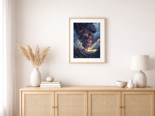 Paint by Numbers Set “Massive Volcanic Eruption” – 50x70 cm – 48 Colors