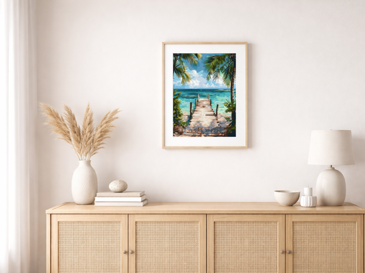 Paint by Numbers Set “Turquoise Ocean Lagoon” – 40x50 cm – 36 Colors