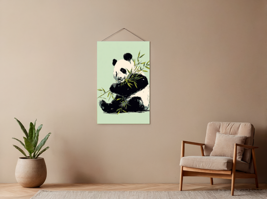 Malen nach Zahlen – Panda beim Fressen