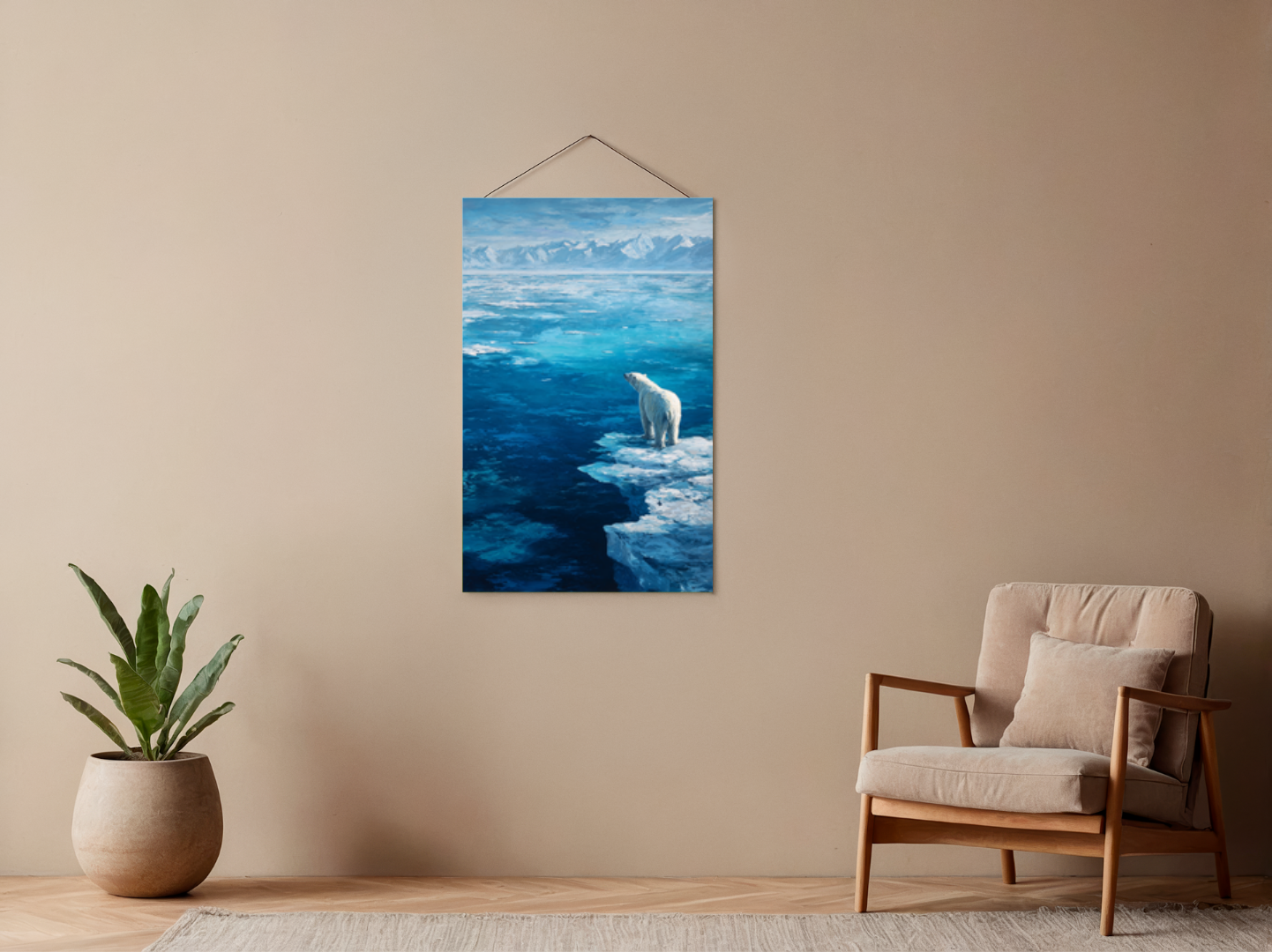 Paint by numbers – polar bear on the ice floe