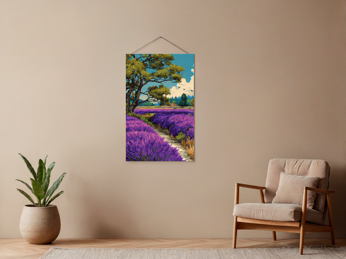 Paint by Numbers Set "Lavender Field" – Without Frame cm – 36 Colors