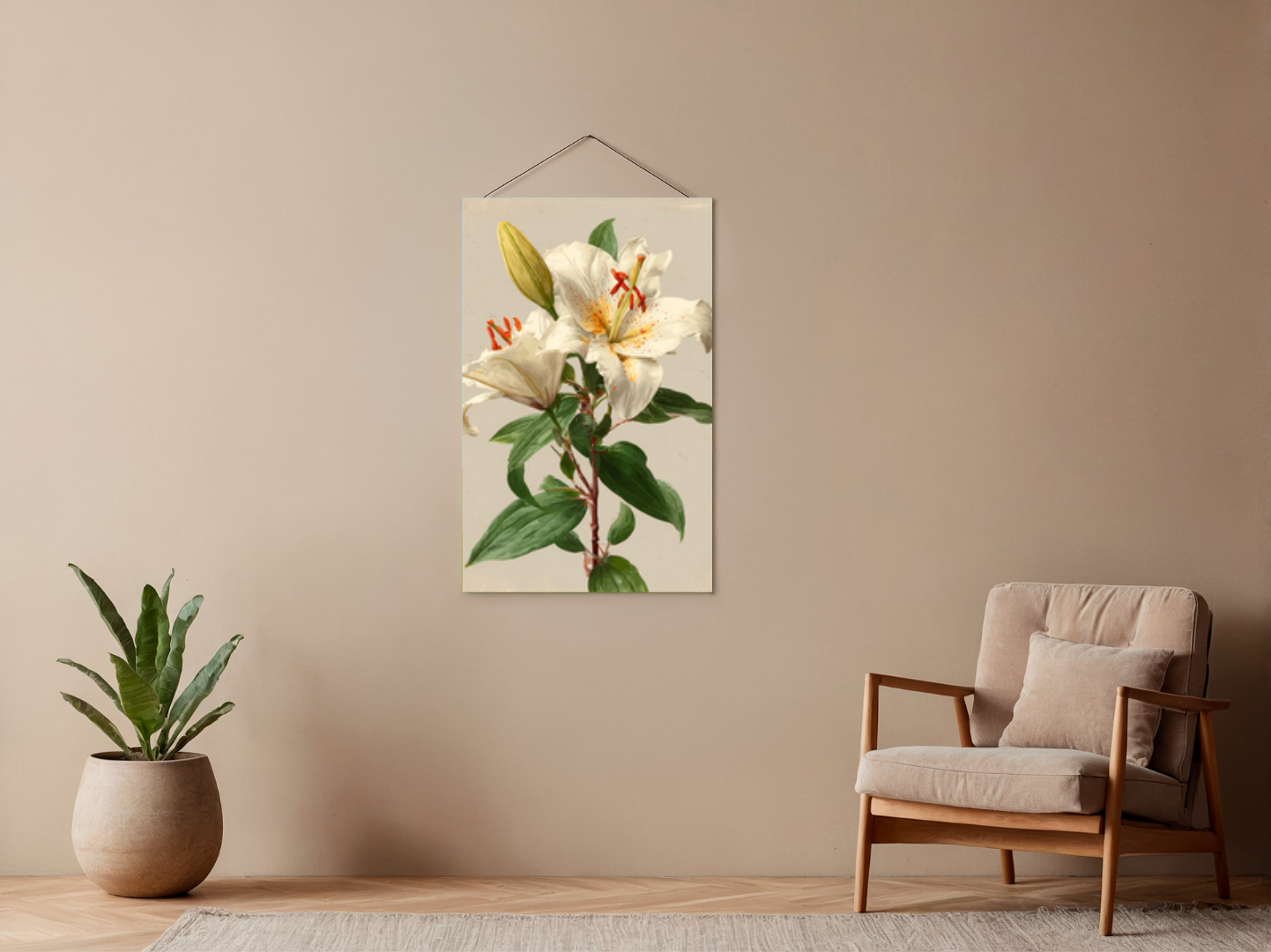 Paint by Numbers Set “White Lily” – Without Frame cm – 36 Colors