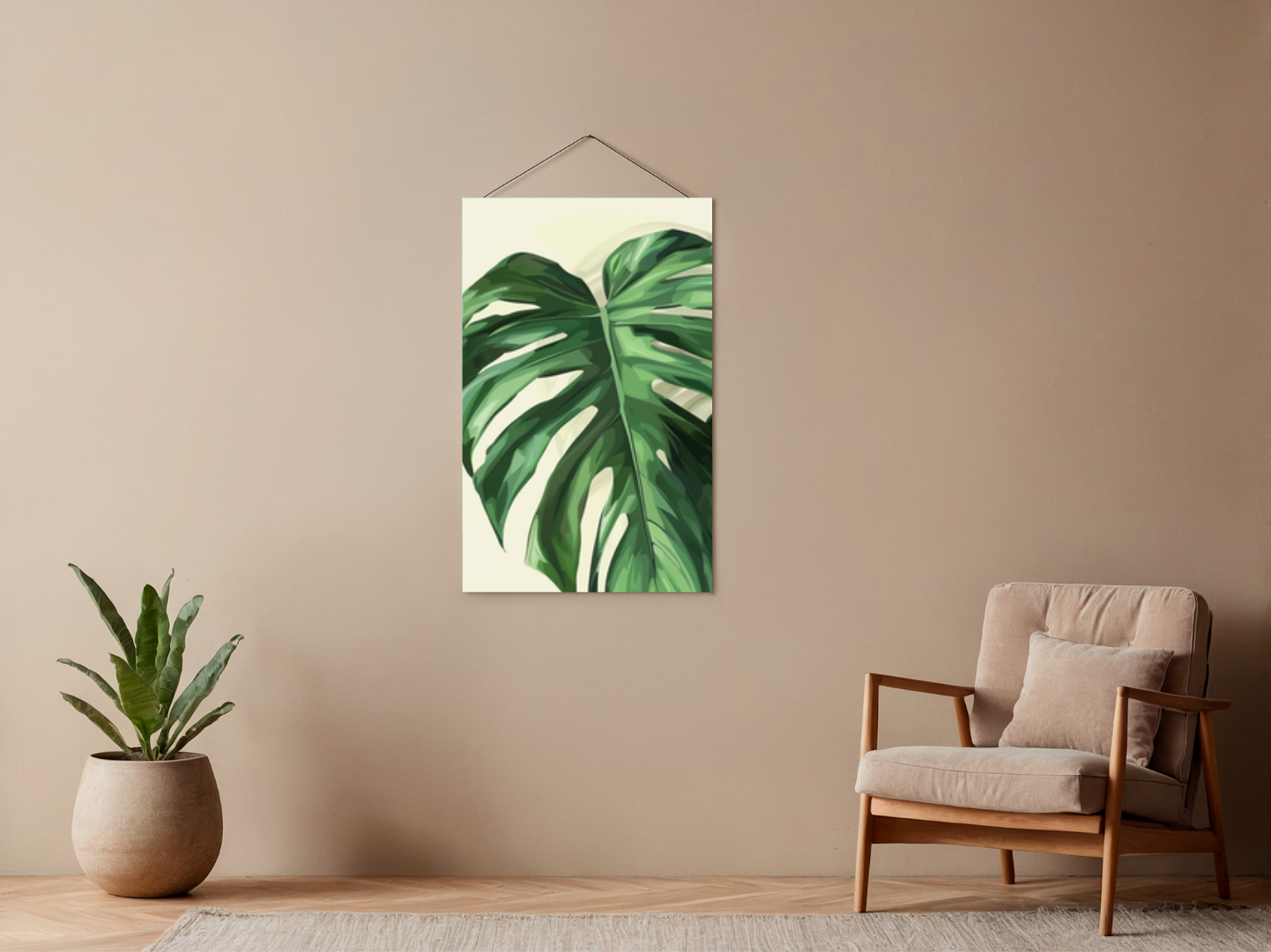 Paint by Numbers Set “Giant Monstera Leaf” – Unframed cm – 36 Colors