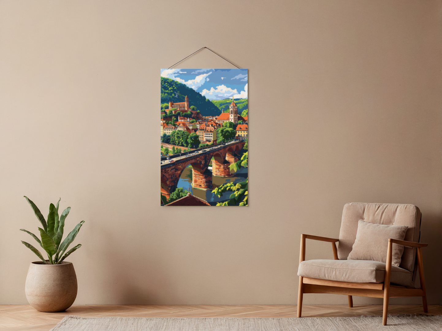 Paint by Numbers Set “City of Heidelberg” – 40x50 cm – 36 Colors