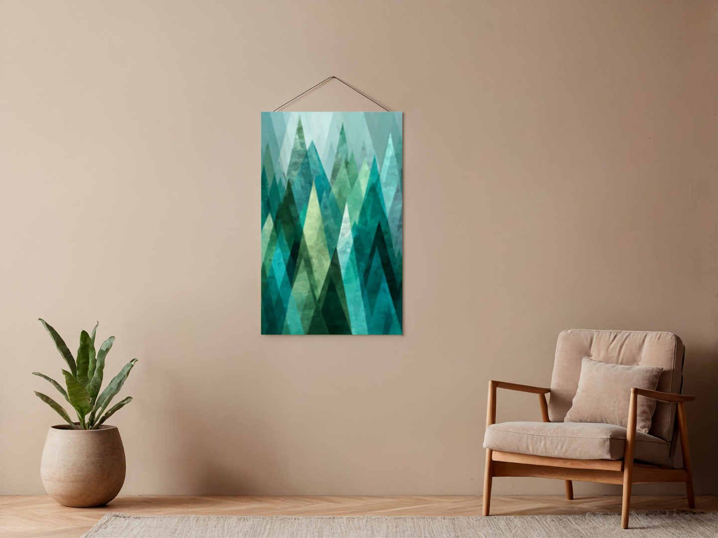 Paint by Numbers – Abstract Triangle Forest