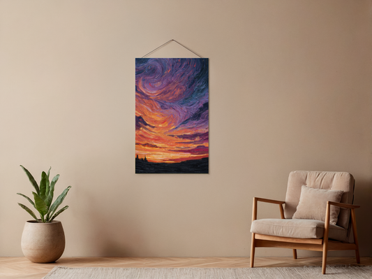 Malen nach Zahlen – Wirbelnder Abendhimmel