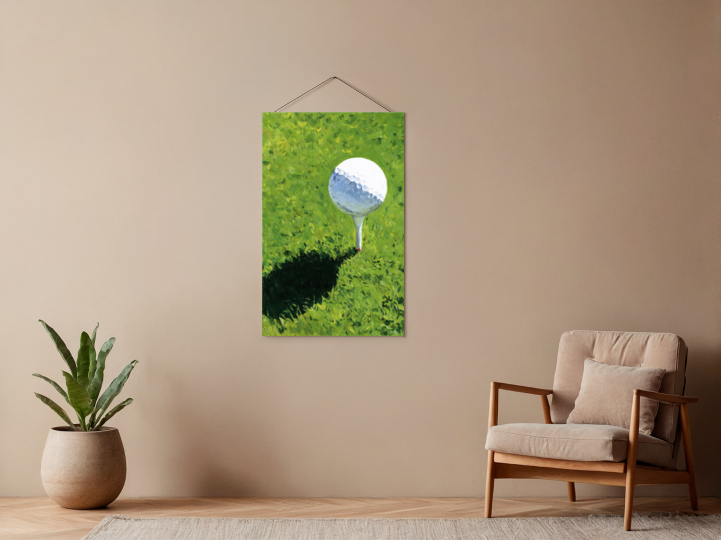 Paint by numbers – golf ball at the tee