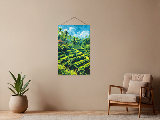 Paint by Numbers Set “Emerald Green Terraced Rice Terraces” – 40x50 cm – 36 Colors