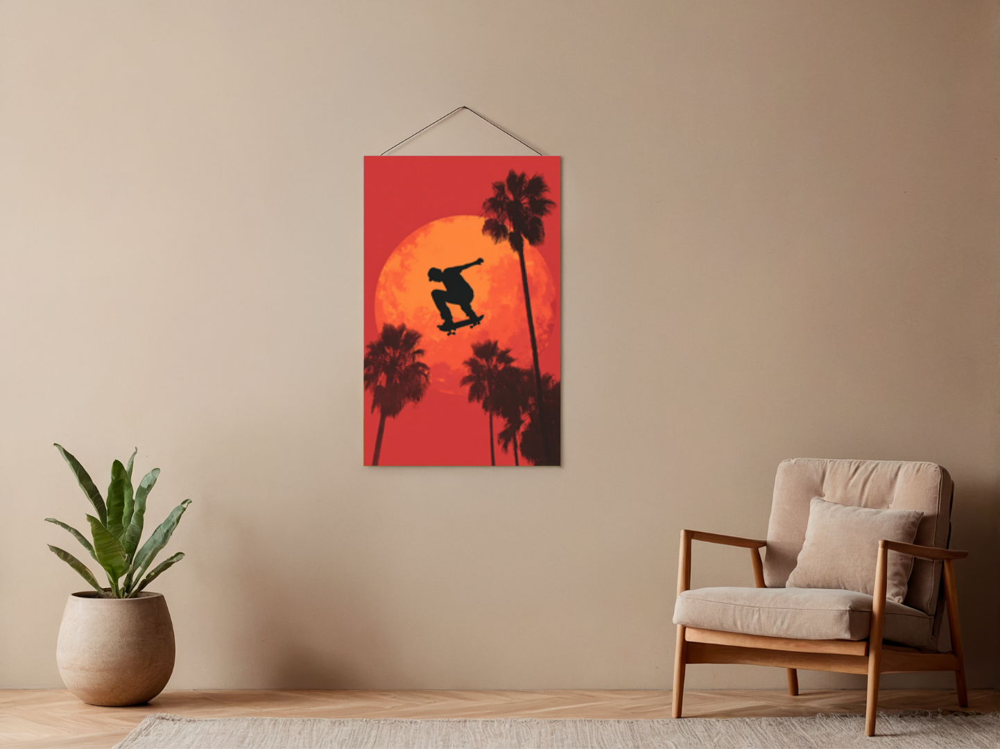 Paint by numbers – Orange sun with branches