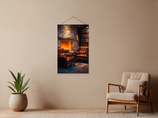 Malen nach Zahlen – Stone Fireplace, Leather