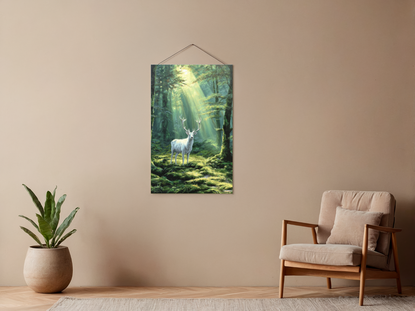 Paint by Numbers – White Deer in the Enchanted Forest