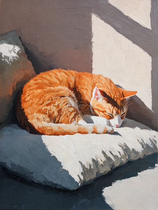 Malen nach Zahlen – Gemütliche Katze