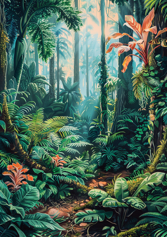 Tropischer Regenwald – Malen nach Zahlen