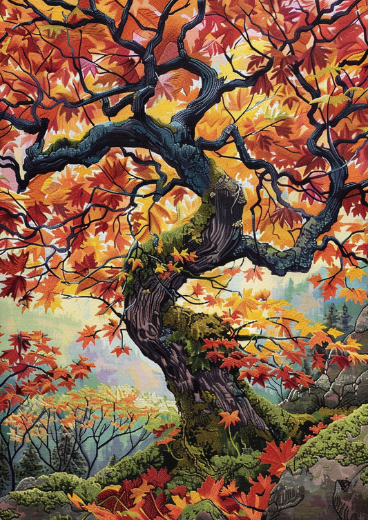 Japanischer Ahorn im Herbst – Malen nach Zahlen