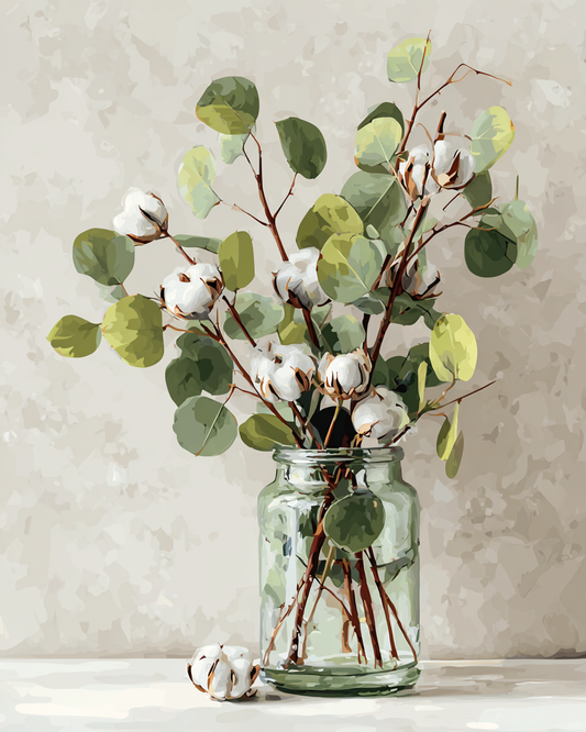 Malen nach Zahlen – Frische Eukalyptuszweige