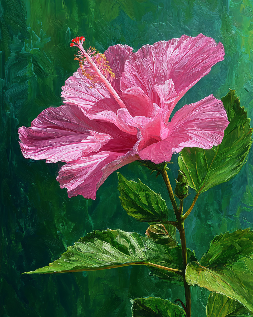 Paint by Numbers – Pink Hibiscus