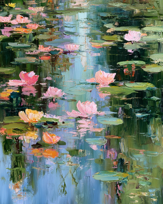 Paint by numbers – Water lily pond