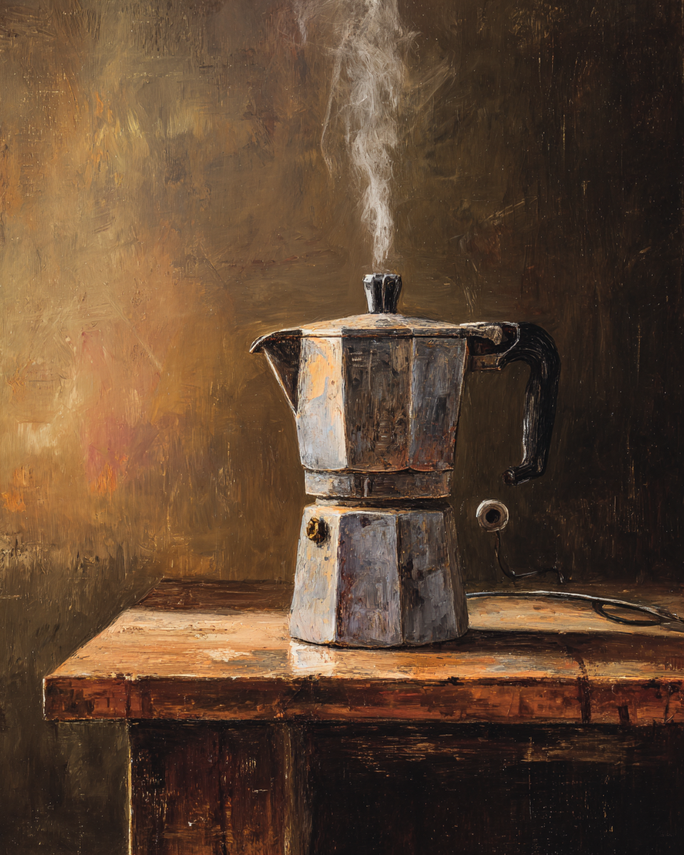 Paint by Numbers – Espresso Maker Still Life