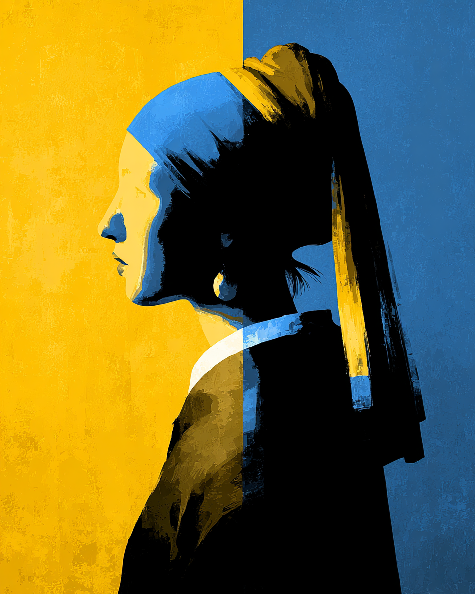 Paint by numbers – Portrait in the Vermeer style