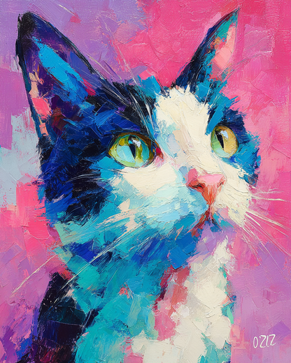 Paint by Numbers – Colorful Cat Portrait