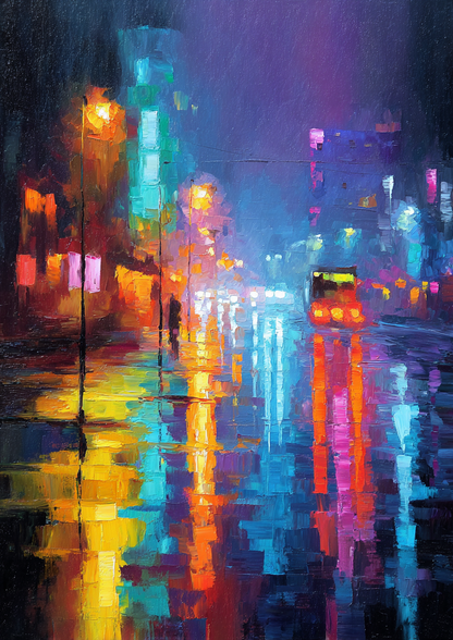 Paint by Numbers – Rainy Night in the City