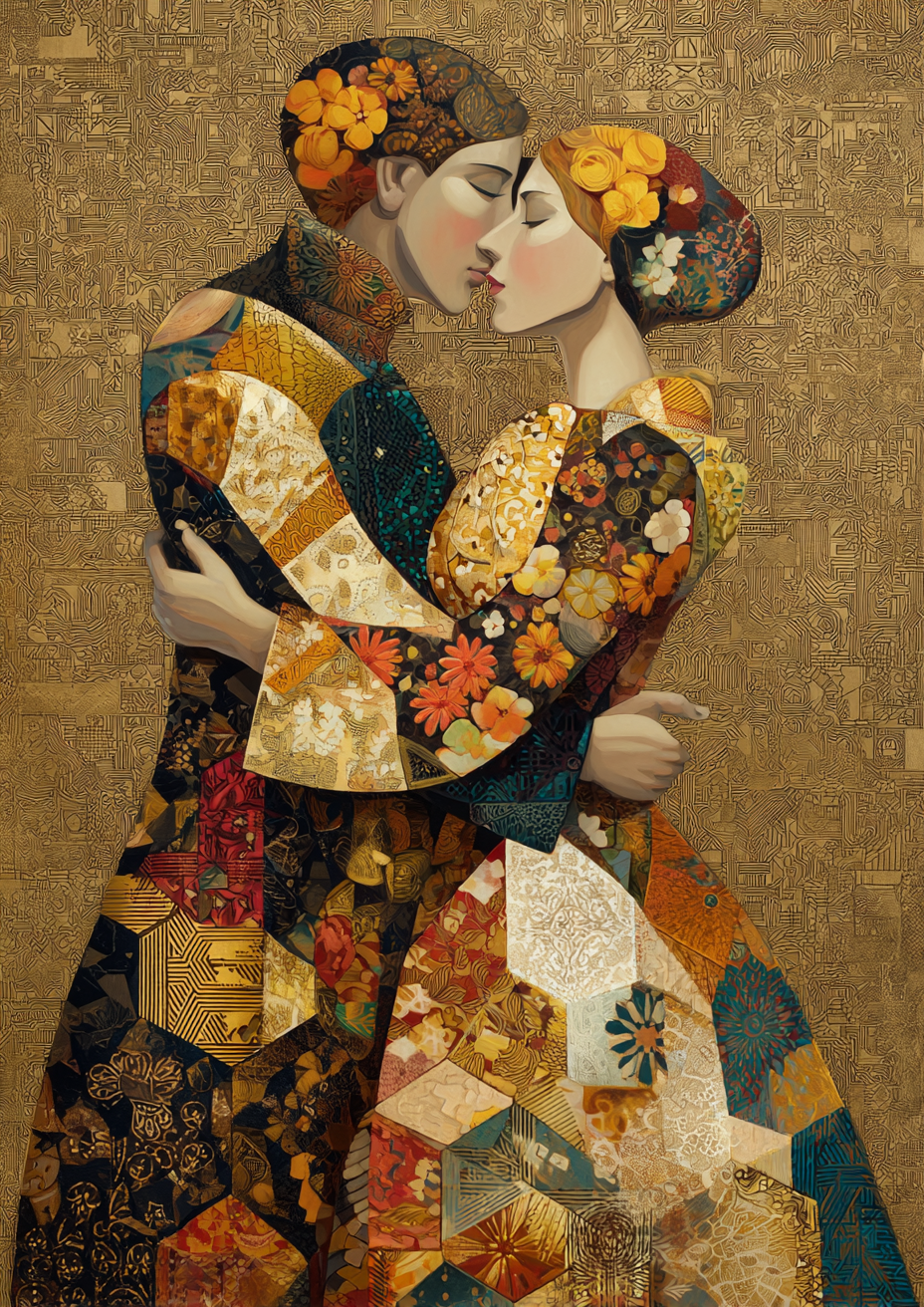 Paint by Numbers – Embrace in Gold