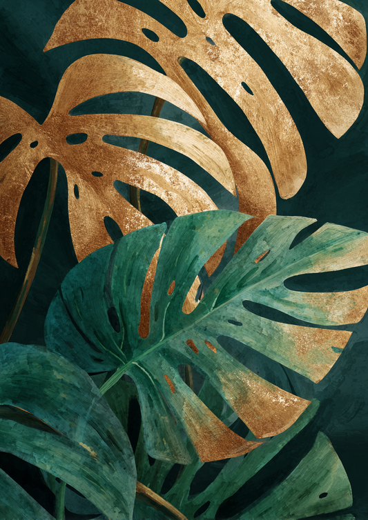 Malen nach Zahlen – Monstera Blätter