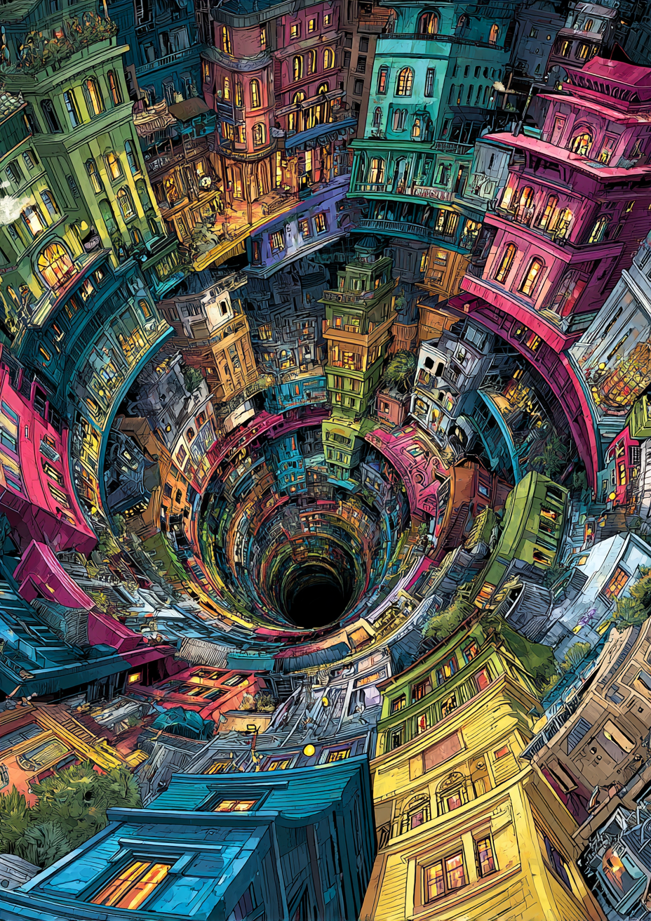 Paint by numbers – city on the Möbius strip