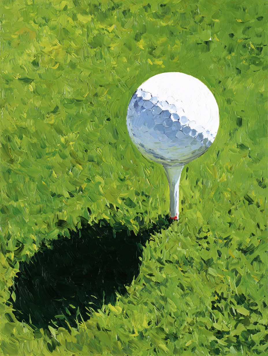 Malen nach Zahlen – Golfball am Abschlag