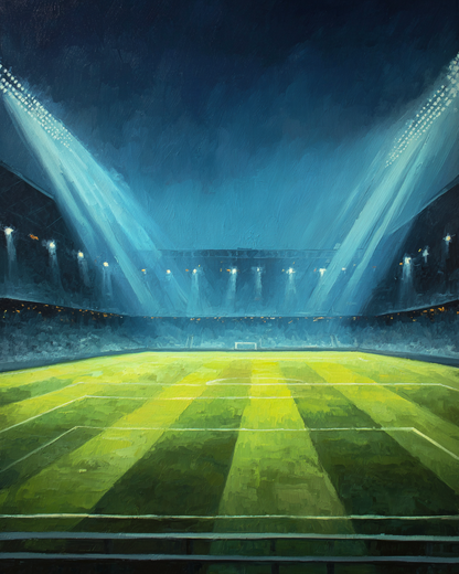 Paint by numbers – football stadium at night