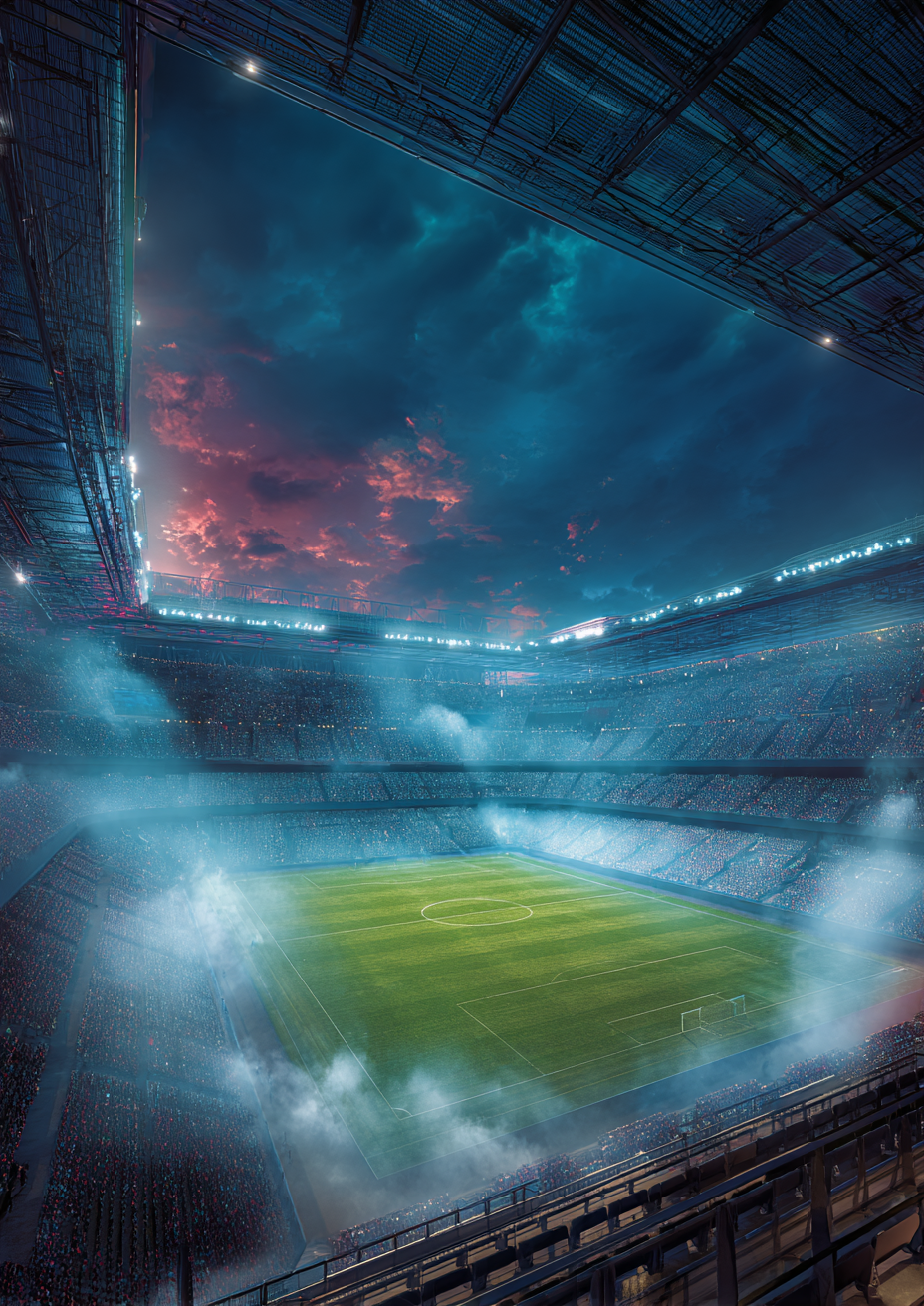 Malen nach Zahlen – Modernes Stadion