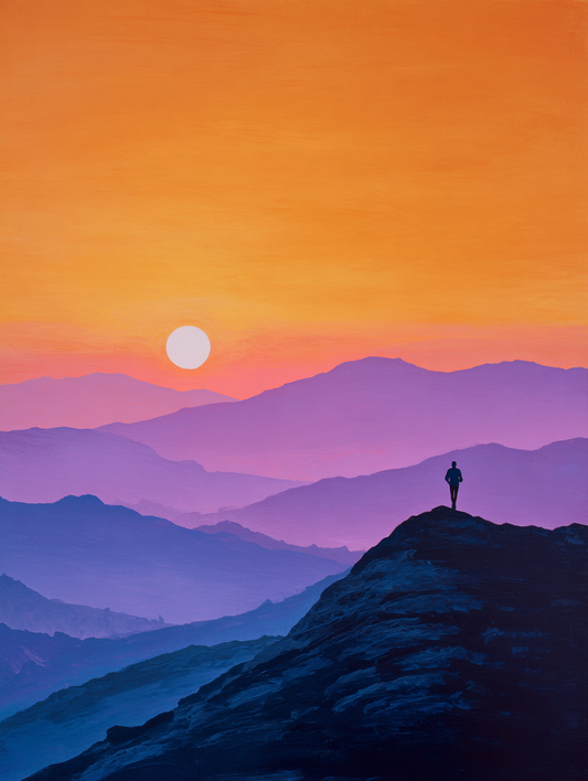 Malen nach Zahlen – Trail Runner Bergpanorama