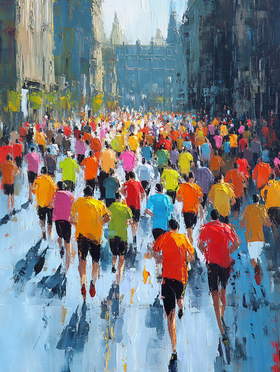 Malen nach Zahlen – Marathon Massenstart