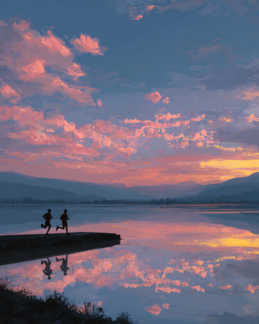 Malen nach Zahlen – Laufen am See