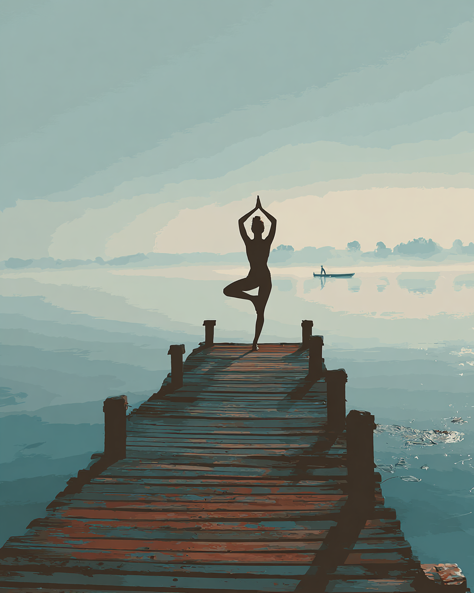 Malen nach Zahlen – Yoga am Steg