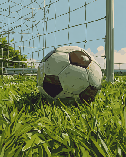 Paint by numbers – Football in the grass