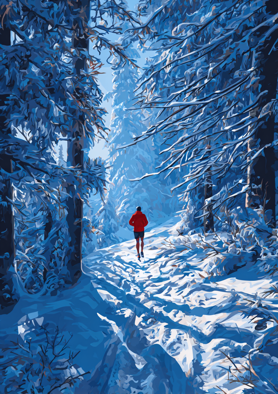 Malen nach Zahlen – Trail Runner im Wald