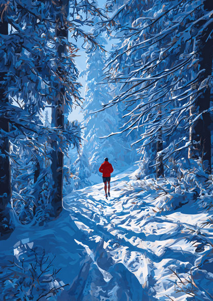 Malen nach Zahlen – Trail Runner im Wald