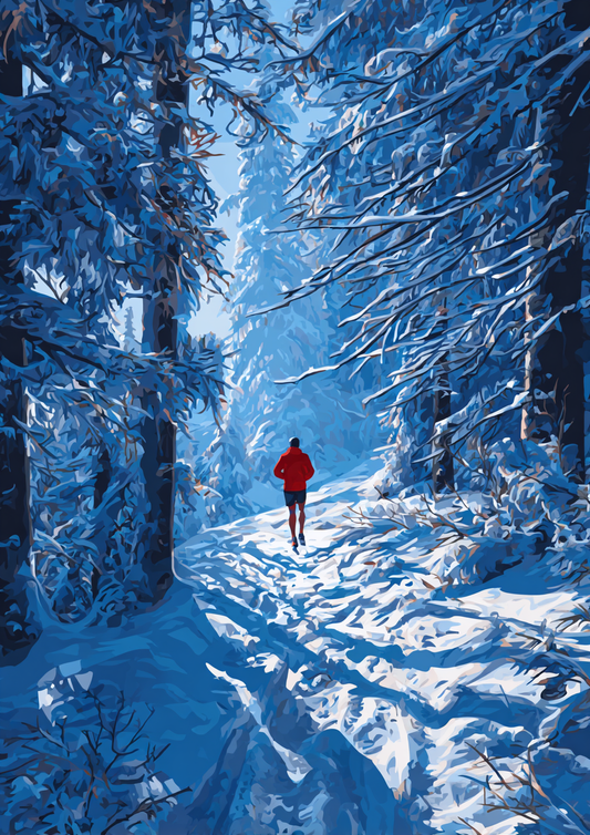 Malen nach Zahlen – Trail Runner im Wald