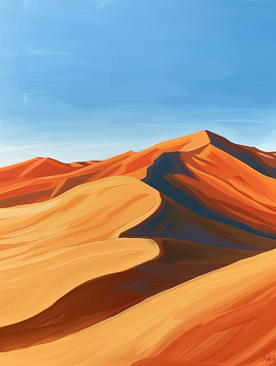 Paint by Numbers Set “Smooth Orange Sand Dunes” – 30x40 cm – 24 Colors